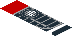 ~Sticker  1.8 x  3.0 with Headlamp and Front Bumper on Black Background Right - Second Face