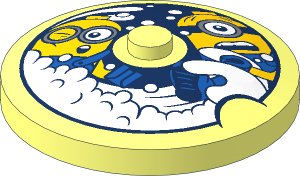 Dish  4 x  4 Inverted with Two Minions in Washing Machine Pattern