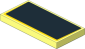 Tile  2 x  4 with Black Trapezoid on Yellow Background Sticker