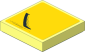 Tile  2 x  2 with Black Air Vents on Yellow Background Right Sticker