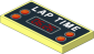 Tile  2 x  4 with "Lap Time 06.26" and 4 Orange Lights on Black Background Sticker