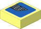 Tile  1 x  1 with Black and Grey Hexagons on Blue Background Left Sticker