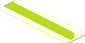 Sticker  0.8 x  3.0 with Lime Line, Right Curve