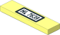 Tile  1 x  4 with Black "HL 7639" and Border Sticker