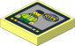 Tile  2 x  2 with TV Screen with Man and "CITY" Sticker