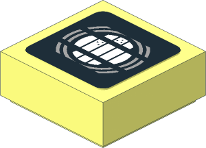 Tile  1 x  1 with Headlamp on Black Background Sticker