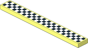Tile  1 x  8 Chequered Sticker