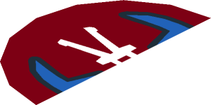 ~Sticker  0.8 x  0.8 with X-Wing and Blue Target Arrows - Half