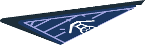 ~Sticker  1.8 x  2.1 Triangular with SW TIE Interceptor Screen - Half