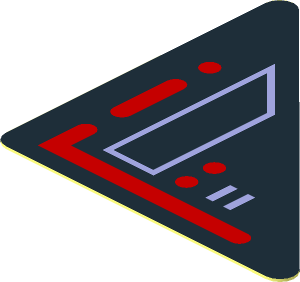 Sticker  1.8 x  1.8 Triangular with SW TIE Interceptor Instrument Panel  1