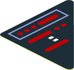 Sticker  1.8 x  1.8 Triangular with SW TIE Interceptor Instrument Panel  2