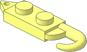 Plate  1 x  2 with Crane Hook Left