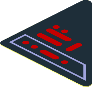 Sticker  1.8 x  1.8 Triangular with SW TIE Interceptor Instrument Panel  4