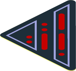 Sticker  1.8 x  1.8 Triangular with SW TIE Interceptor Instrument Panel  3