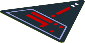 Sticker  1.8 x  2.1 Triangular with SW TIE Interceptor Instrument Panel  5