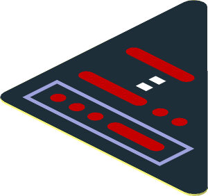 Sticker  1.8 x  1.8 Triangular with SW TIE Interceptor Instrument Panel  8