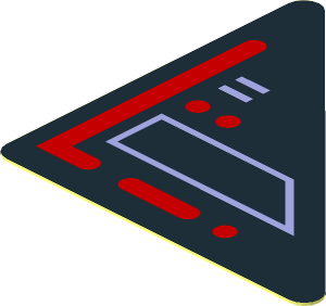 Sticker  1.8 x  1.8 Triangular with SW TIE Interceptor Instrument Panel  7