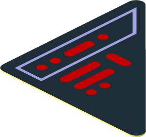 Sticker  1.8 x  1.8 Triangular with SW TIE Interceptor Instrument Panel 10
