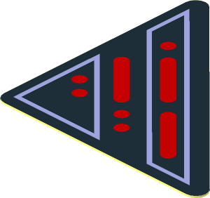 Sticker  1.8 x  1.8 Triangular with SW TIE Interceptor Instrument Panel  9