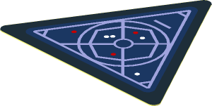 Sticker  1.8 x  2.1 Triangular with SW TIE Interceptor Radar Screen