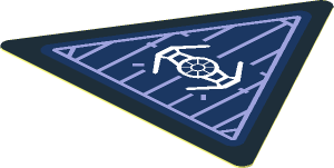 Sticker  1.8 x  2.1 Triangular with SW TIE Interceptor Screen