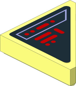 Tile  2 x  2 Triangular with SW TIE Interceptor Instrument Panel 10 Sticker