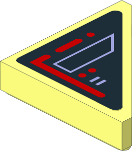Tile  2 x  2 Triangular with SW TIE Interceptor Instrument Panel  1 Sticker