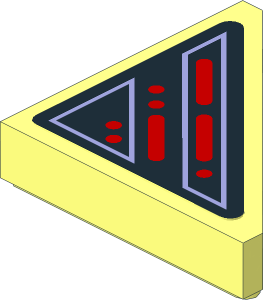 Tile  2 x  2 Triangular with SW TIE Interceptor Instrument Panel  3 Sticker