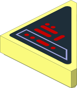 Tile  2 x  2 Triangular with SW TIE Interceptor Instrument Panel  4 Sticker