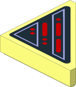 Tile  2 x  2 Triangular with SW TIE Interceptor Instrument Panel  9 Sticker