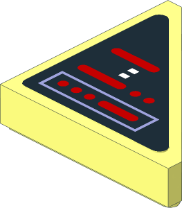 Tile  2 x  2 Triangular with SW TIE Interceptor Instrument Panel  8 Sticker