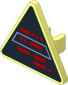Roadsign Clip-on  2.2 x  2.667 Triangular with SW TIE Interceptor Instrument Panel  6 Sticker