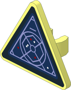 Roadsign Clip-on  2.2 x  2.667 Triangular with SW TIE Interceptor Radar Screen Sticker