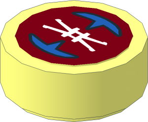 Tile  1 x  1 Round with X-Wing and Blue Target Arrows Sticker Sticker