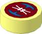 Tile  1 x  1 Round with X-Wing and Blue Target Arrows Sticker Sticker