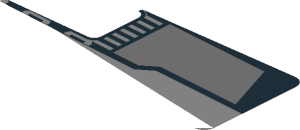 ~Sticker  0.8 x  3.8 with Black Number Plate "LS 16 128" on White Background - One Half Top Face