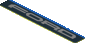 Sticker  0.8 x  5.8 with Metallic Silver "FORD" in Black Stripe on Blue Background