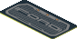Sticker  1.8 x  3.8 with Metallic Silver "Ford" in Grille on Black Background