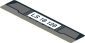 Sticker  0.8 x  3.8 with Black Number Plate "LS 16 128" on White Background