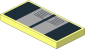 Tile  2 x  4 with Black Air Vents in Grey Stripes on Black Background Sticker
