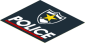 =Sticker  3.5 x  3.9 with Police Red Line and Yellow Star Badge
