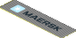 Sticker  1.9 x  7.9 with Maersk Logo, "MAERSK" and Dark Bluish Grey Lines on Light Bluish Grey Background