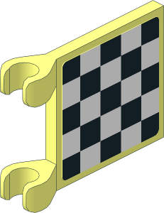 Flag  2 x  2  with two Checquerd Sticker