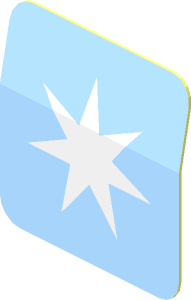 Sticker  0.7 x  0.7 with Maersk Logo (Formed)
