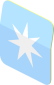 Sticker  0.7 x  0.7 with Maersk Logo (Formed)