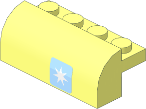 Brick  2 x  4 x  1.333 with Maersk Logo Sticker