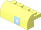 Brick  2 x  4 x  1.333 with Maersk Logo Sticker