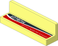 Panel  1 x  4 x  1 with White "Ferrari Silicon Valley" and White Stripe on Black and Red Background Sticker