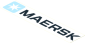 Sticker  2.1 x  9.9 with Maersk Logo and Text