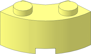 Brick  2 x  2 Corner Round with Stud Notch and Reinforced Underside